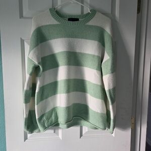 Sanctuary Mint Green and White Striped Sweater